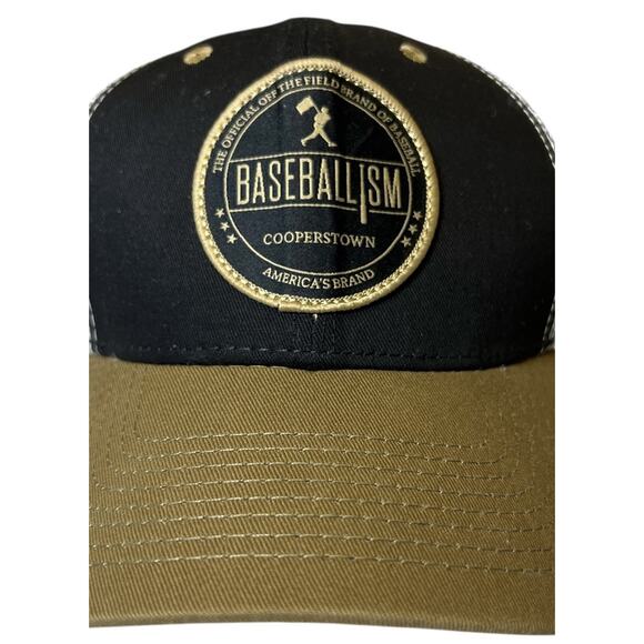 Baseballism Cooperstown SnapBack Hat‎ Baseball Cap America’s Brand Black & Gold - Picture 1 of 8
